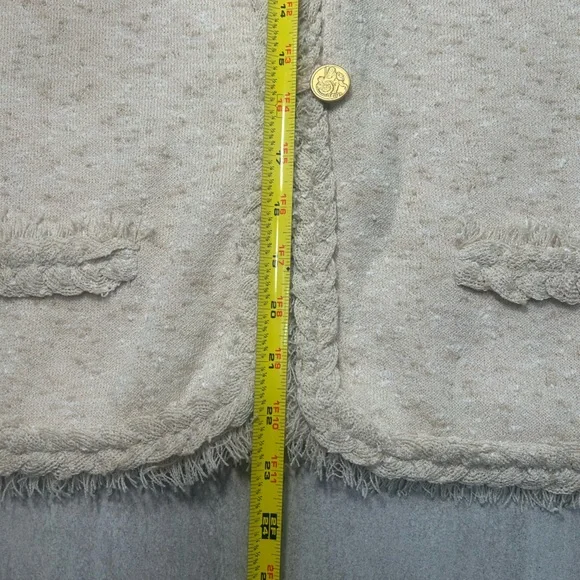 New With Tags J. Crew Women's Textured Cream Cardigan, XL - Picture 11 of 13